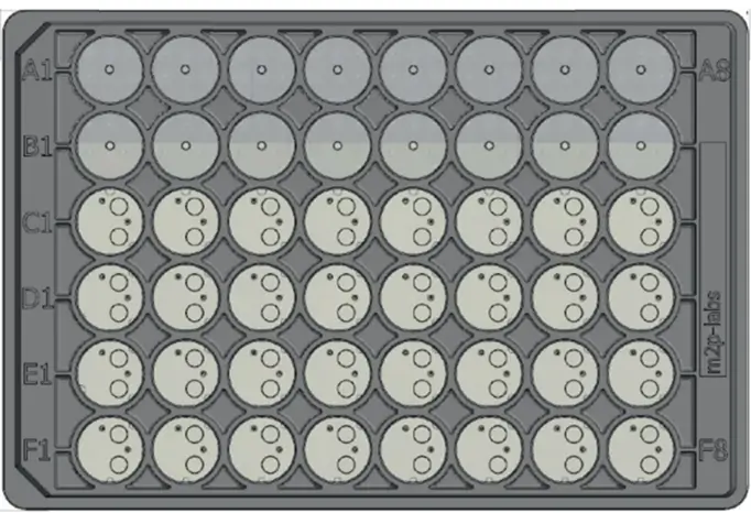 Configurações de Layout na NextGen-Microfluidic Round Well Plate